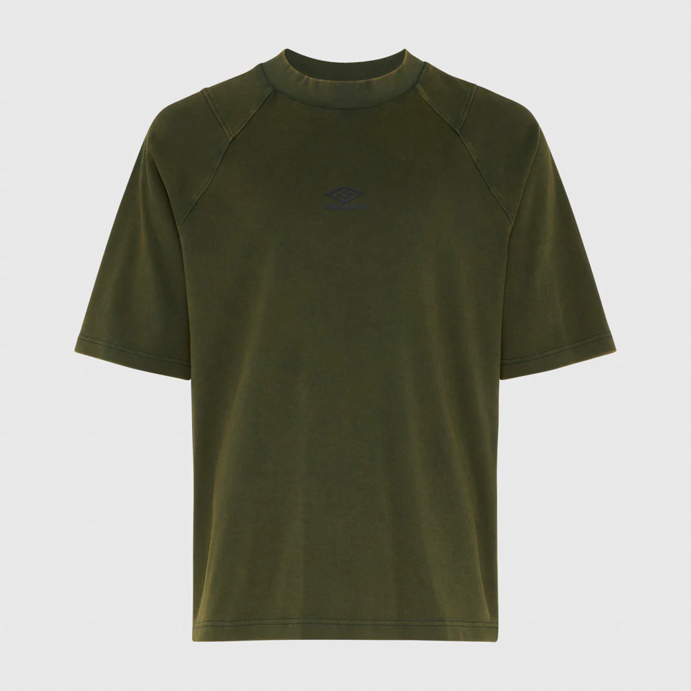 Washed High Neck Boxy Tee